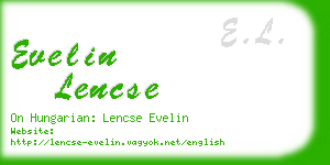 evelin lencse business card